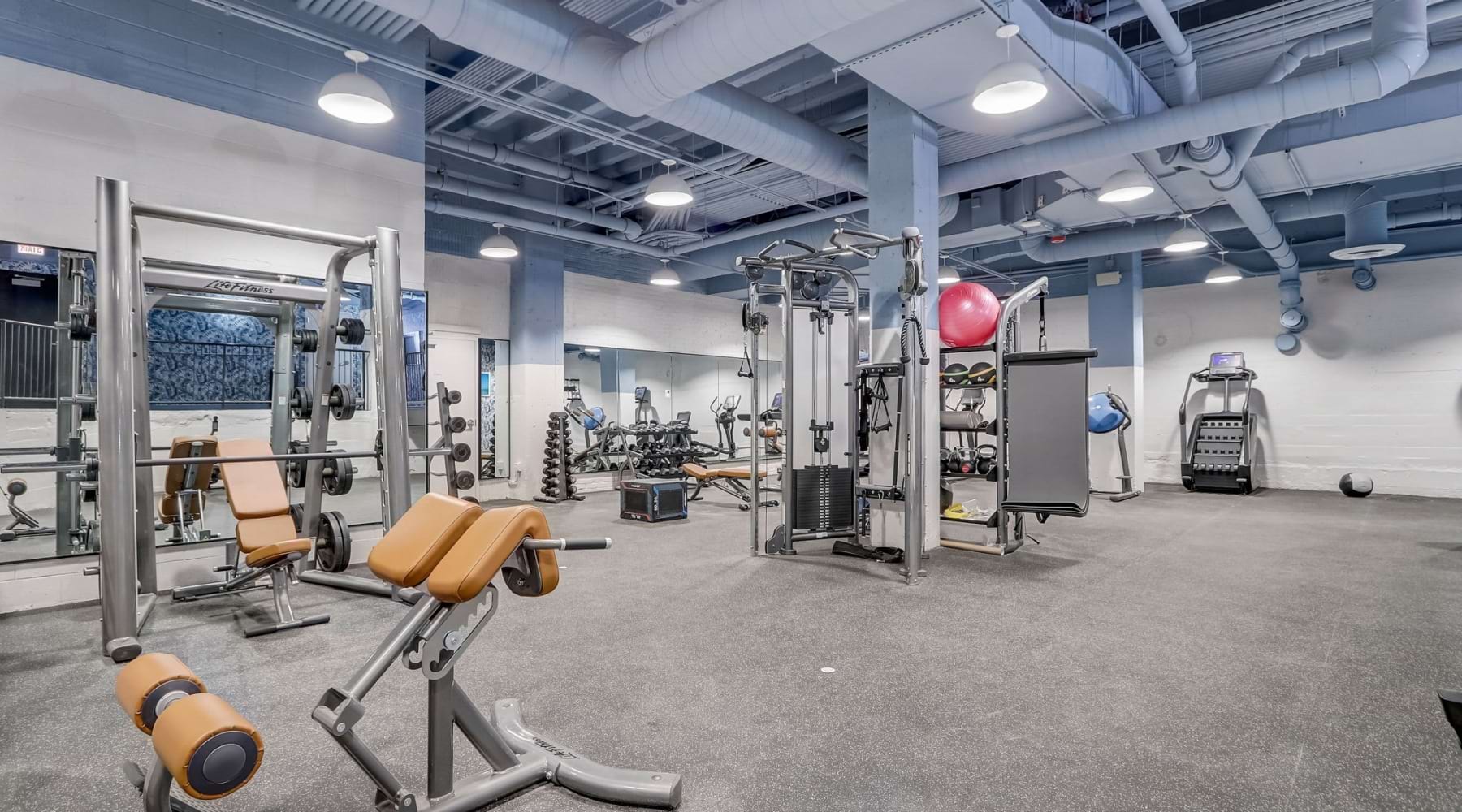 fitness center with equipment