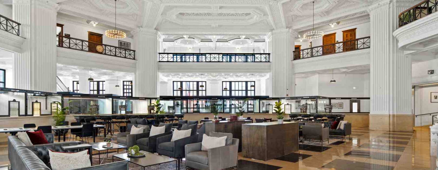 premium luxury apartments modern high-rise lobby