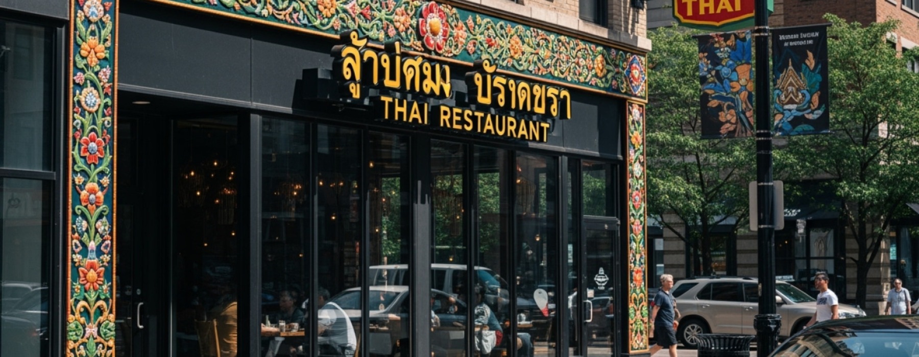 Uptown Chicago Thai restaurant facade - best Thai food Uptown