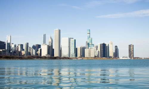 chicago luxury residential district skyline lake michigan