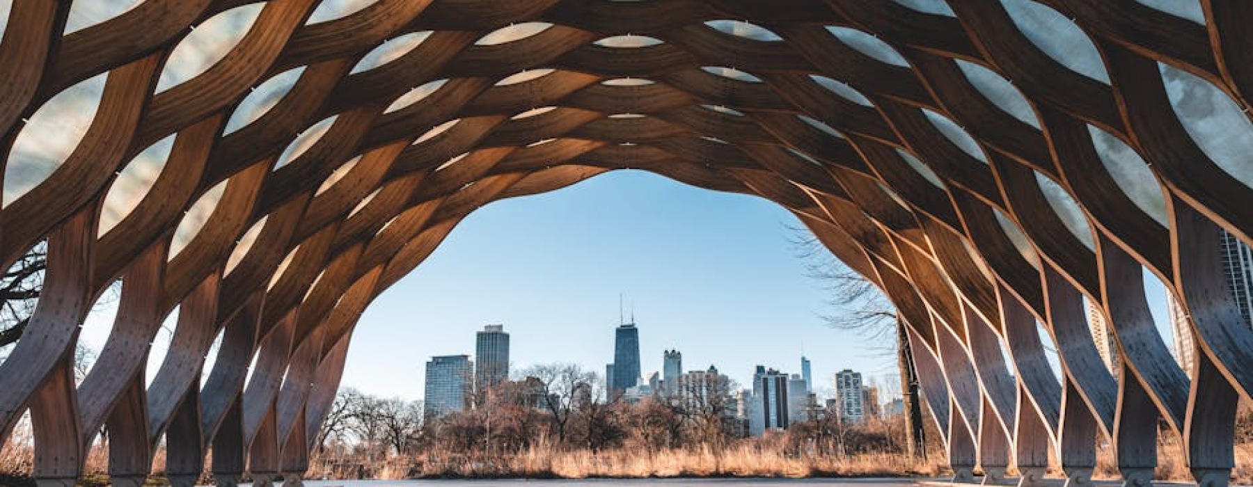 chicago skyline with modern gym equipment - Chicago apartments with gym
