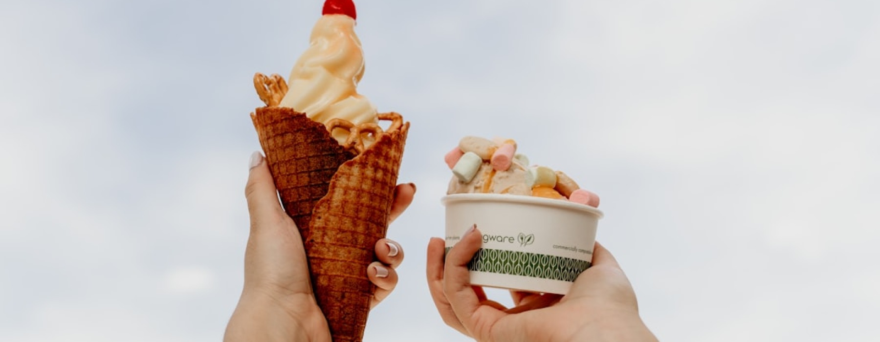 ice cream cone uptown street - best ice cream Uptown